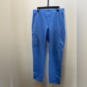 FIGS scrubs Blue Cargo style Size XS missing drawstring